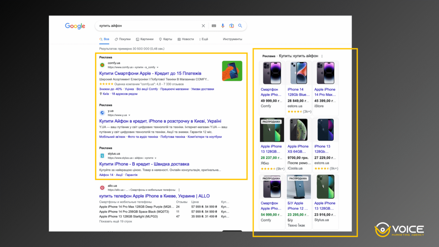 Приклад реклами в Google